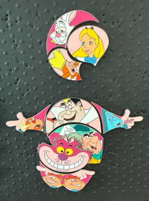 Disney Alice in Wonderland 75th Anniversary Cheshire Cat Puzzle Mystery Pins
