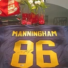 Mario Manningham Michigan Wolverines Football Jersey Signed BAS Authenticated