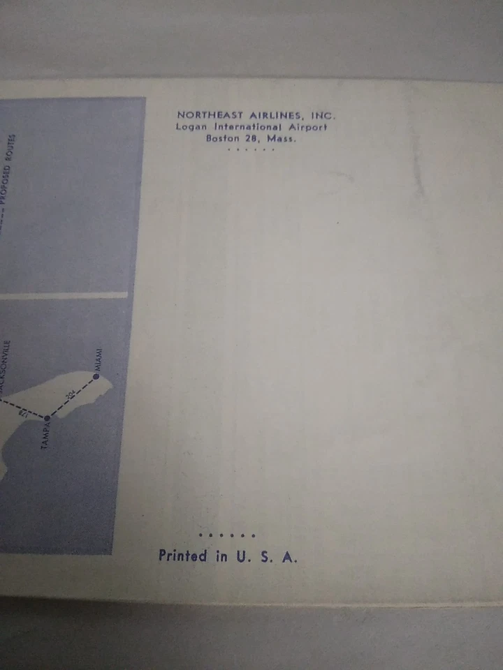 Northeast Airlines 1956 Horário Preços Informações de Viagem Vintage - Imagem 4 de 4