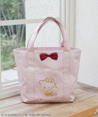 Maison de FLEUR Hello Kitty Tote Bag with Ribbon Cute Design Neu