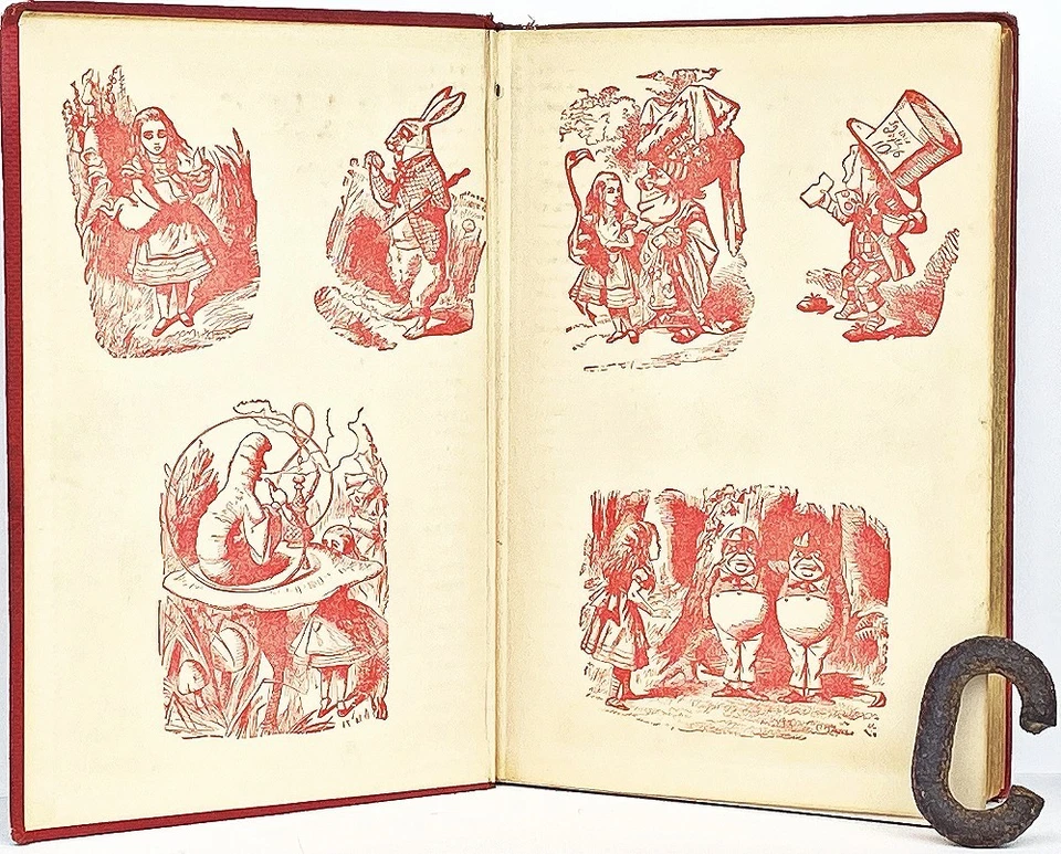 1920 us ALICE IN WONDERLAND John W Davis COLOR PLATES + 93 TENNIEL ILLUSTRATIONS - Image 3 of 4