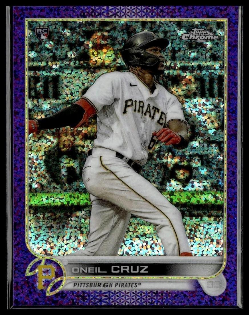 2022 Topps Chrome #128 Oneil Cruz Purple Speckle Refractor #/299
