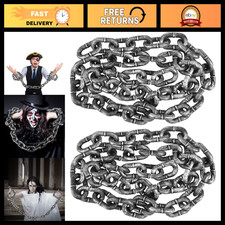6ft Halloween Chains - 2 Pack Plastic Props for Party Decoration Cosplay