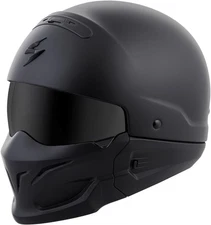 Scorpion COV-0107 Covert Matte Black Modular Motorcycle Helmet - XX-Large