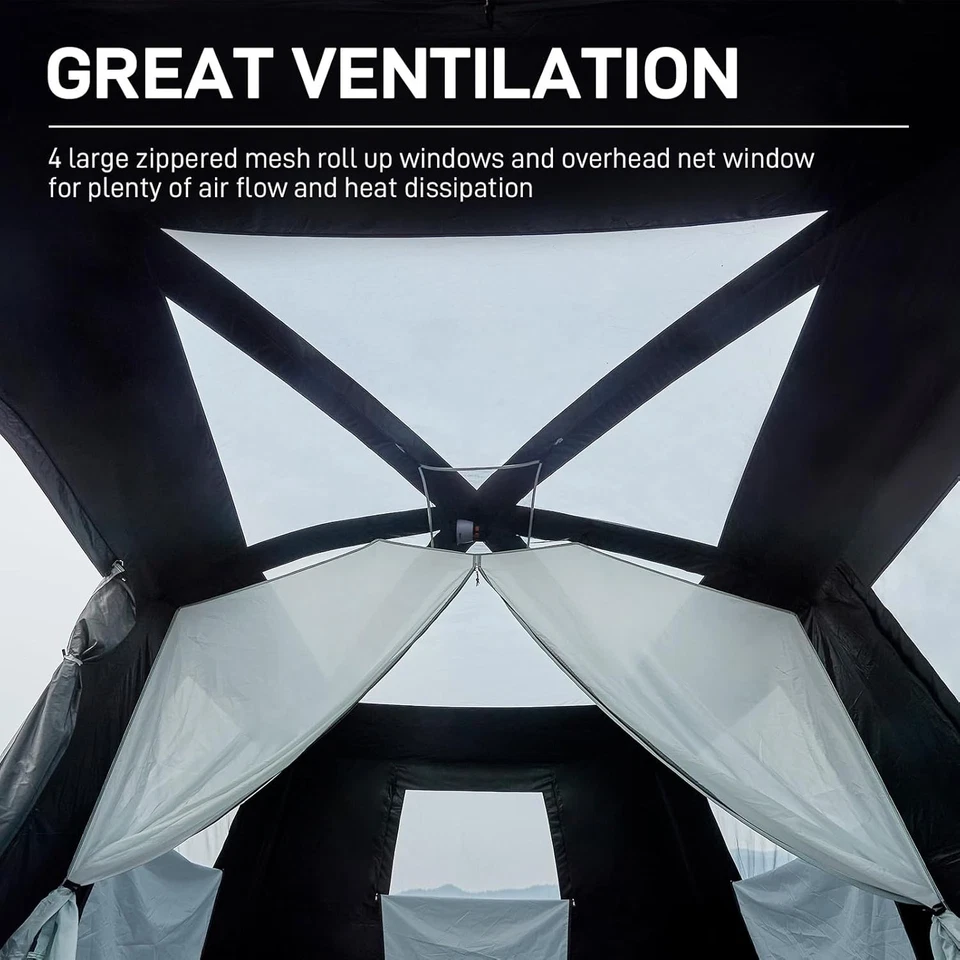 Tienda de campaña EVER ADVANCED Blackout para 10 personas - Impermeable, varias habitaciones, 4 estaciones Foto 4 de 4