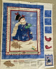 NOS Daisy Kingdom Snowflake Quick Quilt Snowman Banner Wall Hanging 4213 Panel