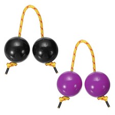 Rhythm African Shaker Kashaka with Yellow Rope for Party 2 Pack, Black/Purple 
