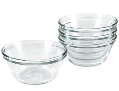 Anchor Hocking 6-Ounce Glass Custard Cups, 6 Ounce Roound (Set of 4), Clear