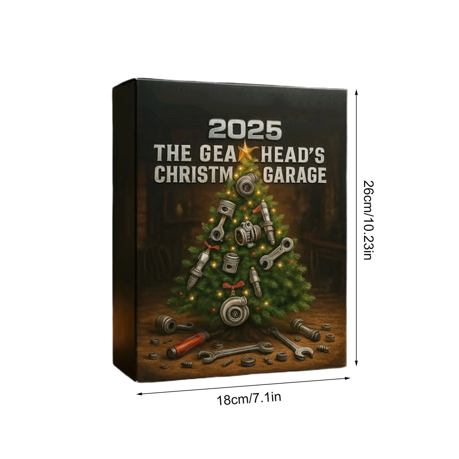 Christmas Advent Calendars 2025 2D Acrylic Auto Part Tools Pendants 24 Days