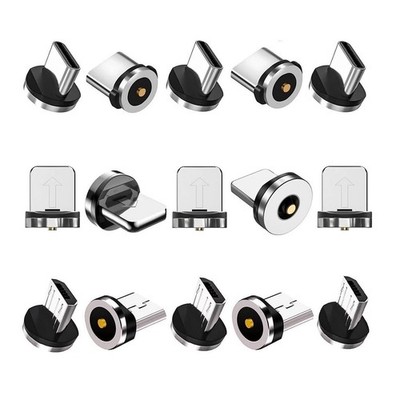3in1 15pcs Magnetic Charging Tips, 360 Rotate Tips for USB-C/iOS/Micro Ports,...