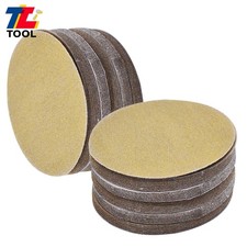 NO-Hole 100-Pcs 5" 180 Grit Hook Loop Pads Sanding Discs Flocking Disc