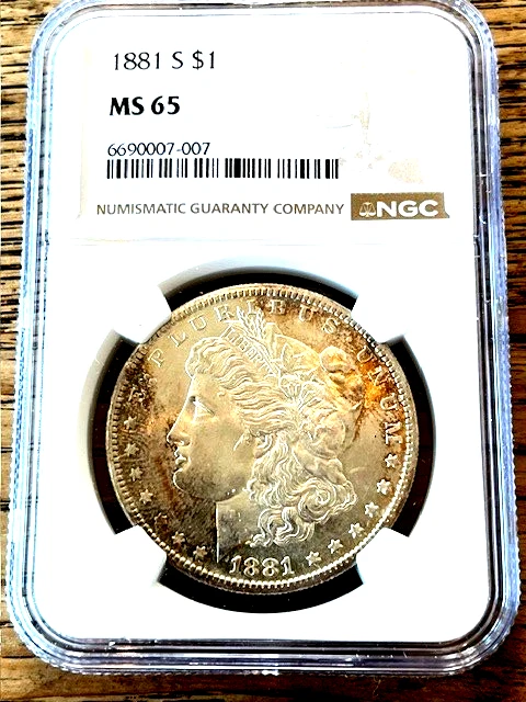 1881年 モルガンダラー 銀貨 NGC鑑定 MS65☆（スター） S 1881-S NGC