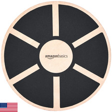 Amazon Basics Wood Wobble Balance Trainer Board, Black