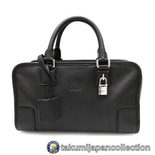 Loewe Amazona 28 Black Leather Handbag Tote Bag #M-14591