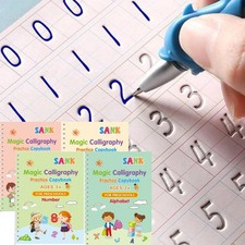 Reusable Writing Practice Book with Pen for Kids Preschool Handwriting
