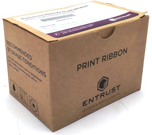 Entrust Sigma DS4 Monochrome Ribbon Cartridge Silver Metallic 525900-014 Genuine - 第 2/7 張圖片