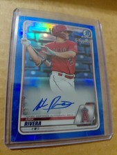2020 Bowman Sapphire Erik Rivera BSPA-ERI Blue Auto Angels