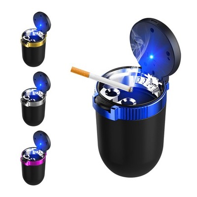 BWBWND Car Ashtray with Lid, Detachable Stainless 3.9 x 3 x 3 inches, Blue 