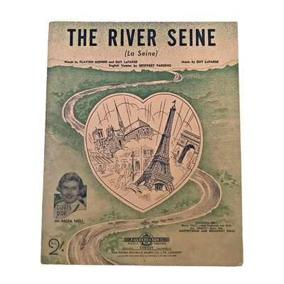 The River Seine La Seine 1948 Sheet Music Doris Day