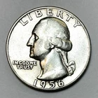 1956. X/FINE. ++   SILVER GEORGE WASHINGTON QUARTER