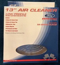 Nos Ford Racing M-9600-a302 13 Chrome Low Profile Air Cleaner New In Box