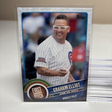 Graham Elliot First Pitch 2015 Topps card FP-10 Chicago Cubs insert