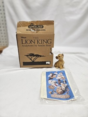 Disney's The Lion King Young Simba Sandicast Sculpture By Sandra Brue IOB