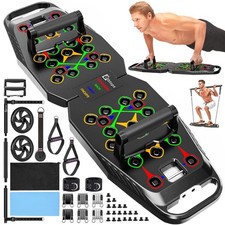 25 in 1 Foldable Push Up Board Pilates Bar Fitness Accessories Home Gym Work