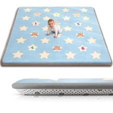 Baby Play Mat for Floor, 50'' x 50'' Thicken Foam Soft Padded Playmat for Tum...