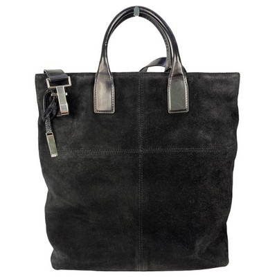 Gucci Black Suede Tote Tom Ford Era Rago Restored Convertible Bag Italy