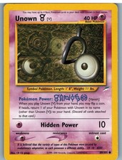 Unown [V] 89/105 Common Neo Destiny Pokemon Unlimited Moderately Played