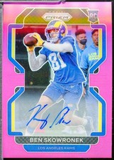 Ben Skowronek Rookie Card 2021 Panini Prizm Autographs Prizms Pink #413 . rookie card picture