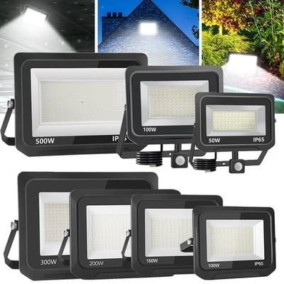 LED Strahler Außen Fluter 50W-500W mit Bewegungsmelder 230V Scheinwerfer IP65