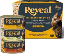Reveal Natural Wet Cat Food Chicken in Broth Variety Pack 12 X 2.47 Oz Can USA