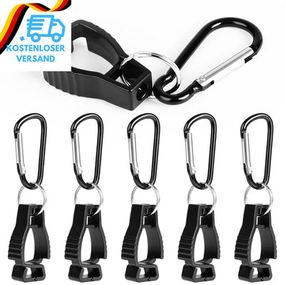 OFFCUP Handschuh Clips Halter, 6 Stück Handschuh Grabber Clip Mit Karabiner, Gra