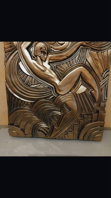 Naar Maurice Picaud - Relief, Art Deco bas-reliëf Folies Bergère