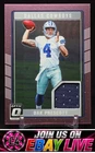 Dak Prescott 2016 Donruss Optic Rookie Threads Pink #DRT-DP Dallas Cowboys
