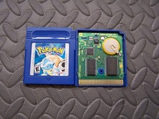 Pokémon Blue Version (Game Boy, 1998) Authentic - NEW BATTERY, TESTED/WORKS