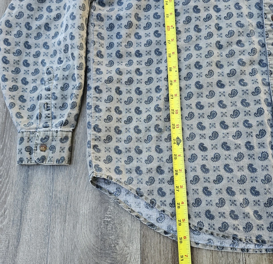 Vtg Bugle Boy Company Mens Sz 2XL Button Down Shirt Long Sleeve Paisley - Image 2 of 4