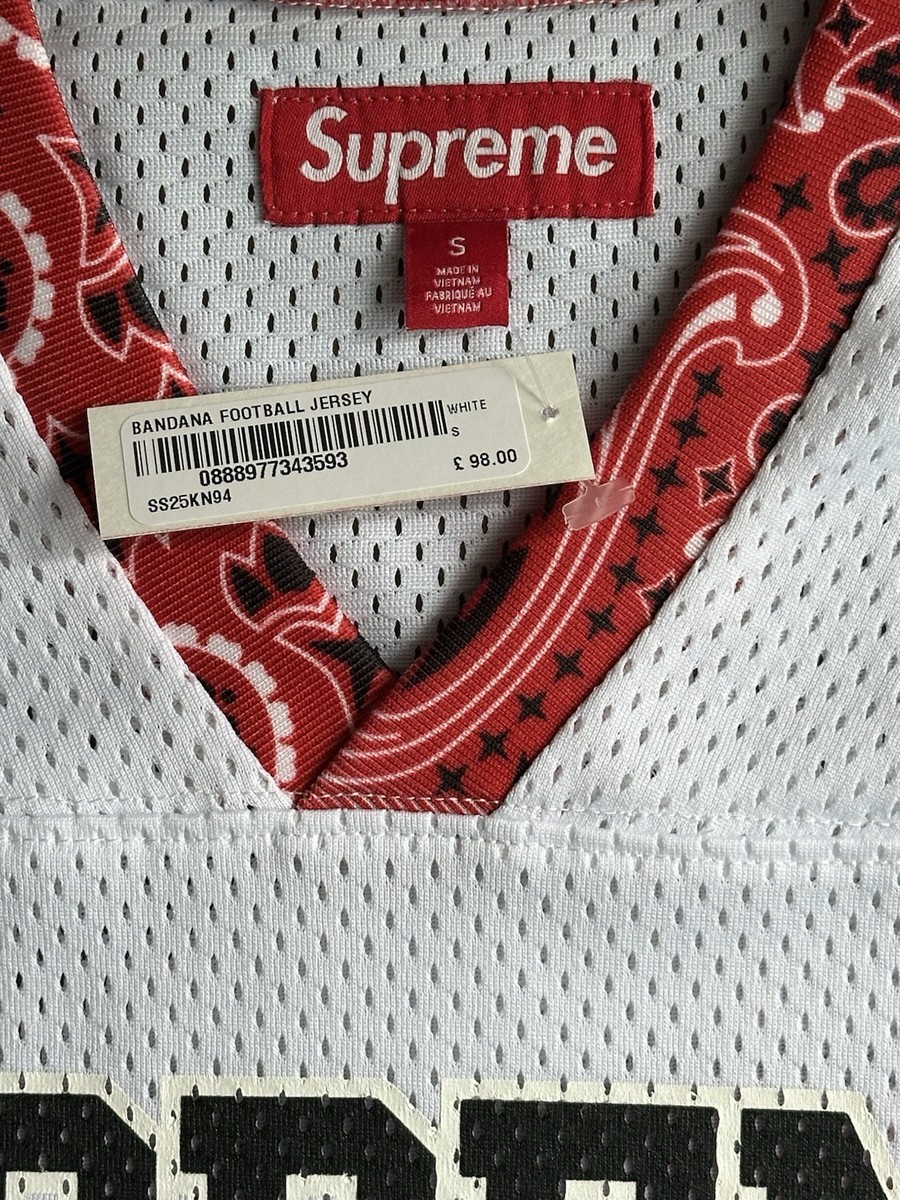 シャツ M Supreme Bandana Football Jersey White M Supreme Bandana Football Jersey White Supreme Bandana Football