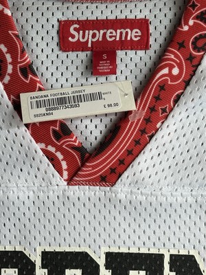 シャツ Supreme Bandana Football Jersey White Supreme Bandana Football Jersey White (SS25) – STEALPLUG KL