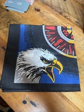 Bandana Handkerchief Vintage Eagle American Flag USA RN 15187