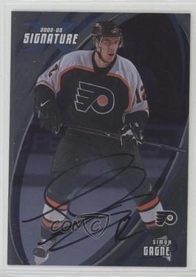 2002-03 ITG Be A Player Signature Series Signatures Simon Gagne #006 Auto 1x1