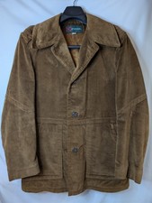Vintage McGregor Corduroy Jacket Mens 42 Wide Lapel Retro Lined Brown X-Messiah