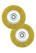 6" Bench Wire Wheel Brush Coarse Crimped Steel Wire 0.012" with 5/8" Arbor for B