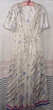 Vintage Val Mode Negligee Nightgown Lingerie Robe 2pc Set Medium Gown