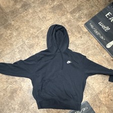 Nike Men s Black Pullover Hoodie Sweatshirt L...