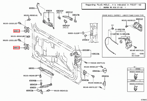 Genuine Prado 120 Series TRJ LJ KDJ GRJ Upper Lower Rear Door Tailgate Hinge x2 - Picture 5 of 18