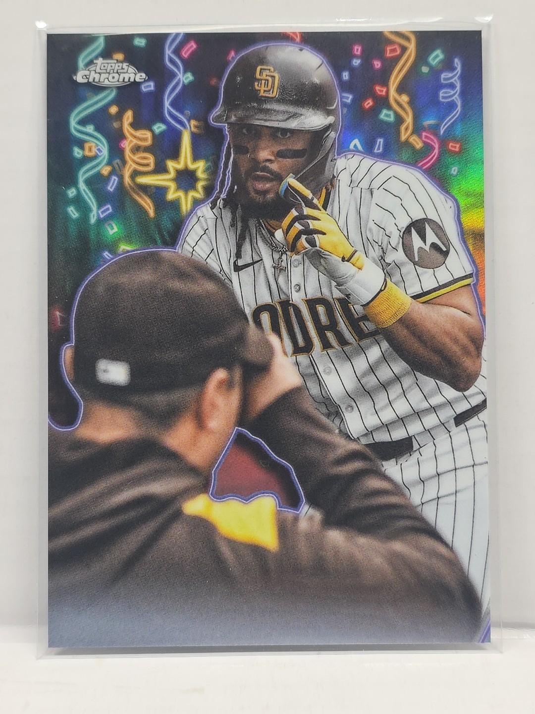 2025 Topps Chrome Update Fernando Tatis Jr Celebracion #CT-1 Padres Case Hit SSP