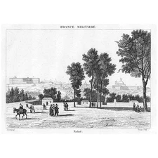 SPAIN View of Madrid - Antique Print 1837
